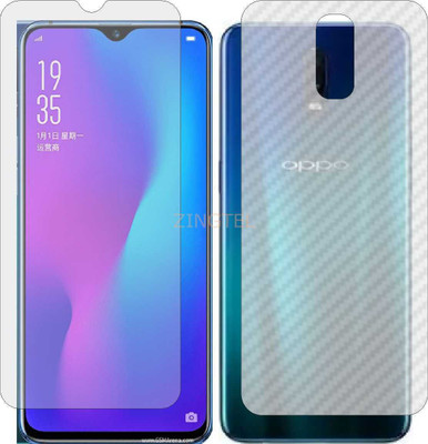 ZINGTEL Front and Back Screen Guard for OPPO R17 (Front Matte Finish & Back 3d Carbon Fiber)(Pack of 2)