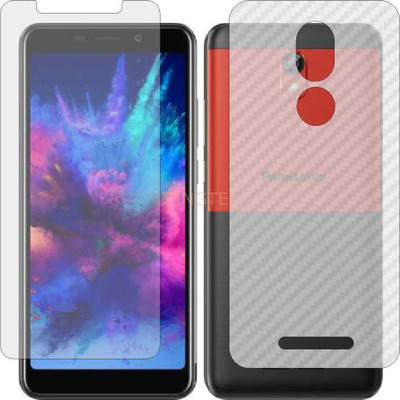 ZINGTEL Front and Back Screen Guard for PANASONIC P110 (Front Matte & Back 3d Carbon Fiber)(Pack of 2)