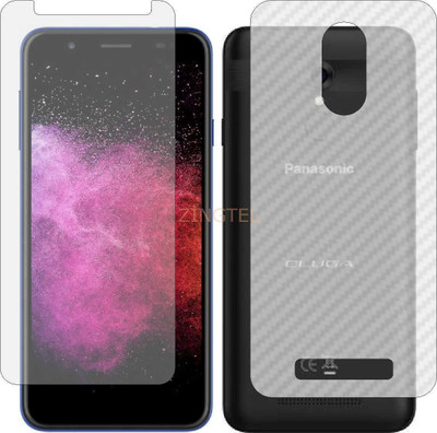 ZINGTEL Front and Back Screen Guard for PANASONIC ELUGA I7 (Front Matte Finish & Back 3d Carbon Fiber)(Pack of 2)