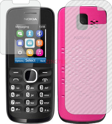 ZINGTEL Front and Back Screen Guard for NOKIA 110 (Front Matte Finish & Back 3d Carbon Fiber)(Pack of 2)