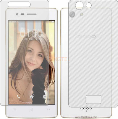 ZINGTEL Front and Back Screen Guard for OPPO NEO A31 (Front Matte & Back 3d Carbon Fiber)(Pack of 2)