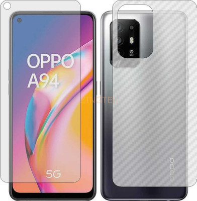 ZINGTEL Front and Back Screen Guard for OPPO CPH 2211 (Front Matte Finish & Back 3d Carbon Fiber)(Pack of 2)