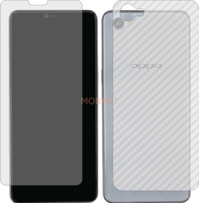 MOBART Front and Back Tempered Glass for OPPO A3 (Front Matte Finish & Back 3d Carbon Fiber)(Pack of 2)
