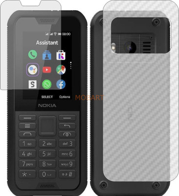 MOBART Front and Back Tempered Glass for NOKIA 800 TOUGH (Front Matte Finish & Back 3d Carbon Fiber)(Pack of 2)
