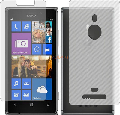 MOBART Front and Back Tempered Glass for NOKIA LUMIA 925 (Front Matte Finish & Back 3d Carbon Fiber)(Pack of 2)