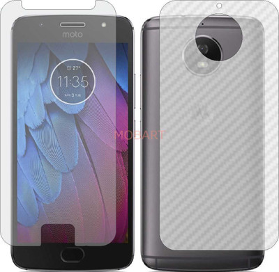 MOBART Front and Back Tempered Glass for MOTOROLA MOTO G5 S (Front Matte Finish & Back 3d Carbon Fiber)(Pack of 2)