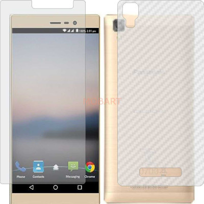 MOBART Front and Back Tempered Glass for PANASONIC ELUGA A2 (Front Matte Finish & Back 3d Carbon Fiber)(Pack of 2)
