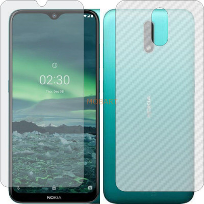 MOBART Front and Back Tempered Glass for NOKIA TA 1209 NOKIA 2.3 (Front Matte Finish & Back 3d Carbon Fiber)(Pack of 2)