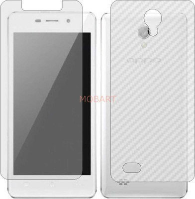 MOBART Front and Back Tempered Glass for OPPO JOY 3 A11W (Front Matte Finish & Back 3d Carbon Fiber)(Pack of 2)