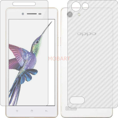 MOBART Front and Back Tempered Glass for OPPO MIRROR 5 LITE (Front Matte Finish & Back 3d Carbon Fiber)(Pack of 2)