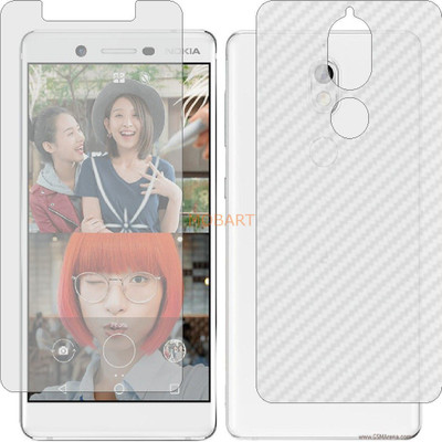 MOBART Front and Back Tempered Glass for NOKIA 7 (Front Matte Finish & Back 3d Carbon Fiber)(Pack of 2)