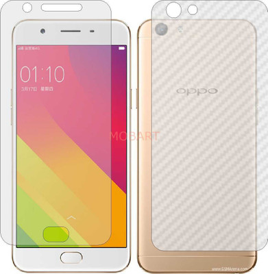 MOBART Front and Back Tempered Glass for OPPO R9 S PLUS (Front Matte Finish & Back 3d Carbon Fiber)(Pack of 2)