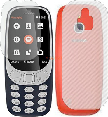 MOBART Front and Back Tempered Glass for NOKIA 3310 3G DUAL (Front Matte Finish & Back 3d Carbon Fiber)(Pack of 2)
