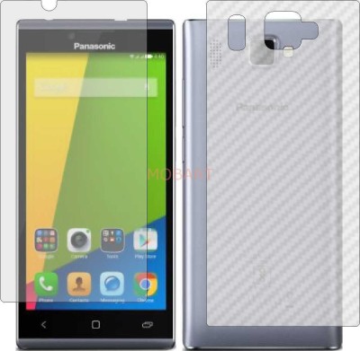 MOBART Front and Back Tempered Glass for PANASONIC P66 MEGA (Front Matte Finish & Back 3d Carbon Fiber)(Pack of 2)