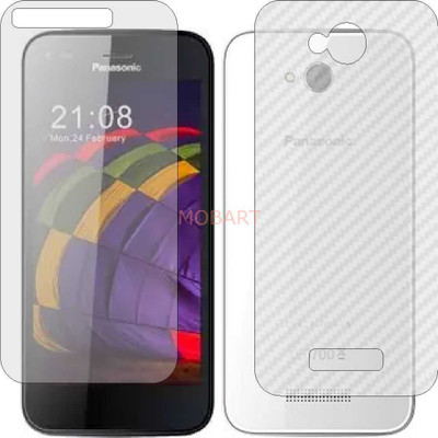MOBART Front and Back Tempered Glass for PANASONIC ELUGA S MINI (Front Matte Finish & Back 3d Carbon Fiber)(Pack of 2)