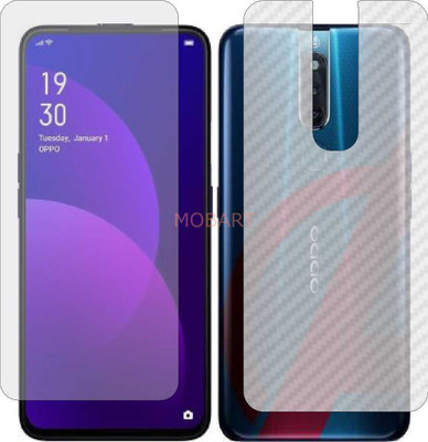 MOBART Front and Back Tempered Glass for OPPO F11 PRO (Front Matte Finish & Back 3d Carbon Fiber)(Pack of 2)