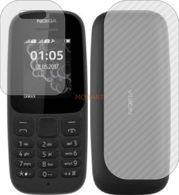 MOBART Front and Back Tempered Glass for NOKIA TA 1299 (Front Matte Finish & Back 3d Carbon Fiber)(Pack of 2)