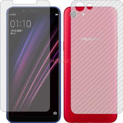 MOBART Front and Back Tempered Glass for OPPO A1 (Front Matte Finish & Back 3d Carbon Fiber)(Pack of 2)