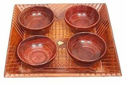 Voody Tray, Bowl Serving Set(Pack of 5)