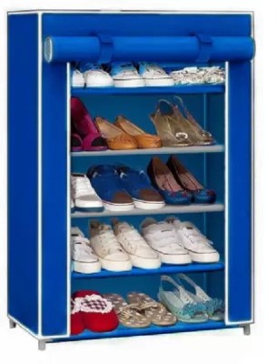 CGul Metal Shoe Rack(Blue, 5 Shelves, DIY(Do-It-Yourself))