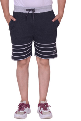 VEGO MAGNAM Striped Men Black Bermuda Shorts