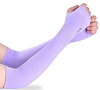 Stuti BREATHABLE & COMFORTABLE FULL ARM RIDING GLOVE WITH THUMB HOLE (Purple)_6 Riding Gloves(Purple)