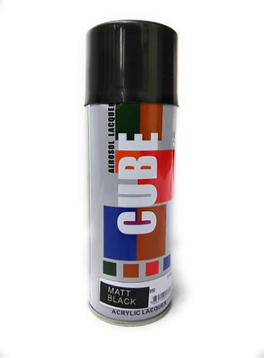 CUBE Matt Black Spray Paint 400 ml(Pack of 1)
