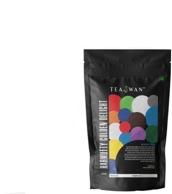 TeaSwan Harmutty Golden Delight Black Tea | Loose Leaf | Aids in Digestion and Helps in Weight Loss |100 gm Unflavoured Black Tea Pouch(100 g)