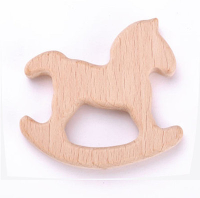 GREST Organic Non Toxic Wooden Teethers For Babies ( Horse ) Teether(Brown)