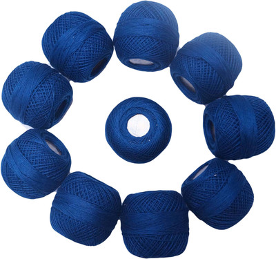 jmd fashion hub Royal Blue Thread(90 m Pack of10)