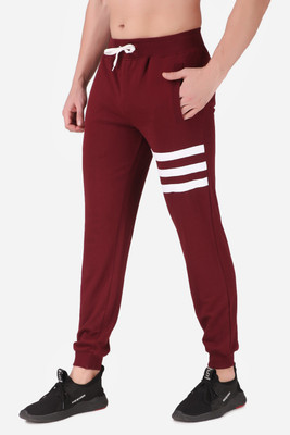 JMJW & SONS Solid Men Maroon Track Pants