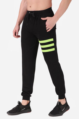 JMJW & SONS Solid Men Black Track Pants