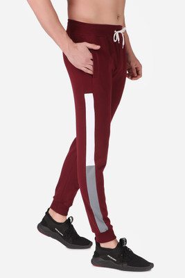 JMJW & SONS Solid Men Maroon Track Pants
