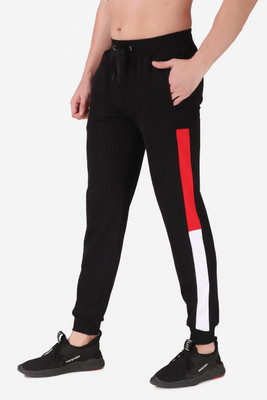 JMJW & SONS Solid Men Black Track Pants