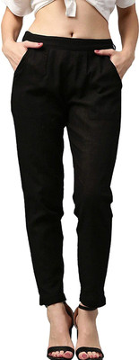GOYAL TEXTILES Regular Fit Women Black Trousers