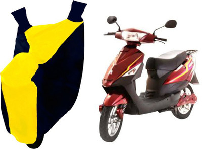 Human Plus Waterproof Two Wheeler Cover for Lohia(Yellow, Black)