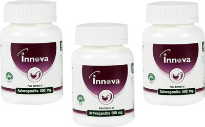 Innova Formulations Pure Extract of Ashwagandha for Immunity 500mg (Pack of 3)(3 x 60 Capsules)