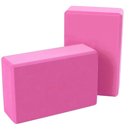BOVZOX Bricks and Strap Set 2 Packs Eco Friendly Non Toxic with Belt Yoga Blocks Yoga Blocks(Multicolor Pack of 2)