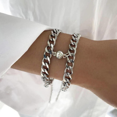 ruby collection Stainless Steel Bracelet Set(Pack of 2)