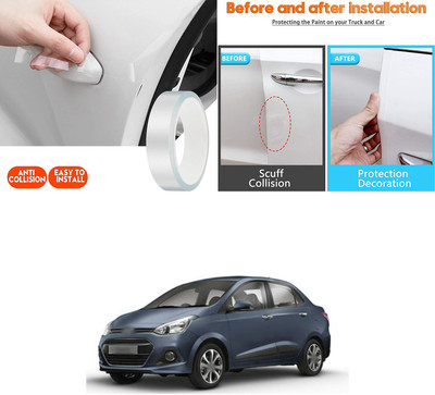 PECUNIA Plastic Car Door Guard(White, Pack of 1, Hyundai, Xcent)