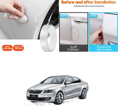 PECUNIA Plastic Car Door Guard(White, Pack of 1, Skoda, Octavia)