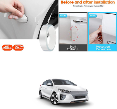 PECUNIA Plastic Car Door Guard(White, Pack of 1, Hyundai, Universal For Car)