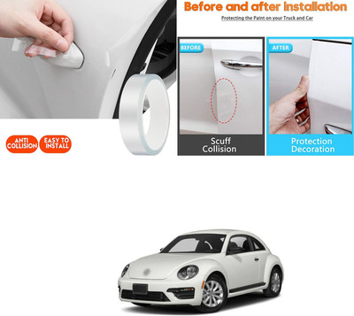 PECUNIA Plastic Car Door Guard(White, Pack of 1, Volkswagen, Beetle)
