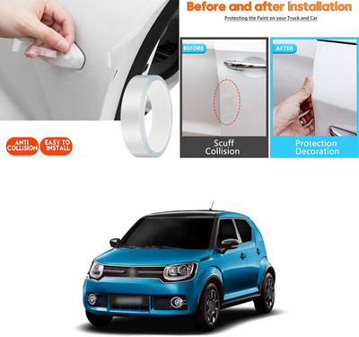 PECUNIA Plastic Car Door Guard(White, Pack of 1, Maruti, Universal For Car)