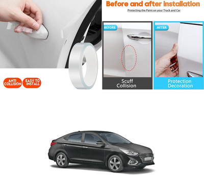 PECUNIA Plastic Car Door Guard(White, Pack of 1, Hyundai, Verna)