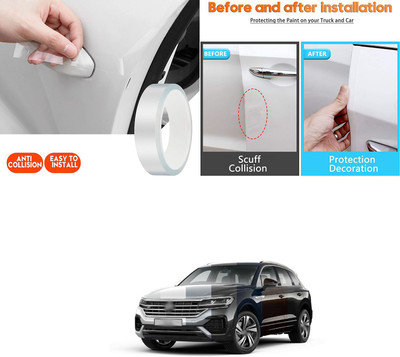 PECUNIA Plastic Car Door Guard(White, Pack of 1, Volkswagen, Universal For Car)