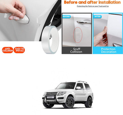 PECUNIA Plastic Car Door Guard(White, Pack of 1, Mitsubishi, Pajero)