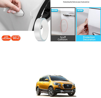 PECUNIA Plastic Car Door Guard(White, Pack of 1, Datsun, Universal For Car)