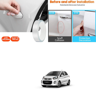 PECUNIA Plastic Car Door Guard(White, Pack of 1, Hyundai, Universal For Car)