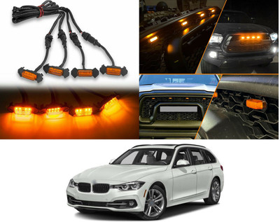 XZRTZ 4Pcs/Set Plug and Play Raptor Style Amber Lens Grille LED Lights Day Running Light Width Light Side Light P35 Headlight Car, Motorbike LED for BMW (12 V, 55 W)(3 Series, Pack of 4)